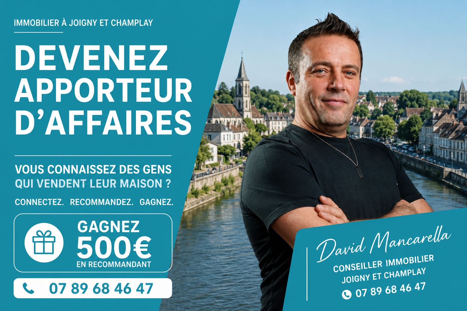 Devenez apporteur d'affaires en immobilier à Joigny et Champlay